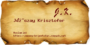 Jászay Krisztofer névjegykártya