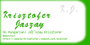 krisztofer jaszay business card